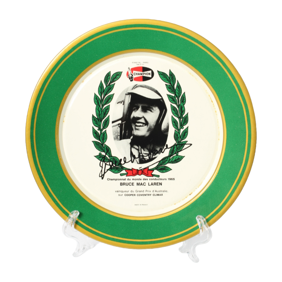 Set of Six 1965 Motorsport World Champion Commemorative Plates - IFA Metal