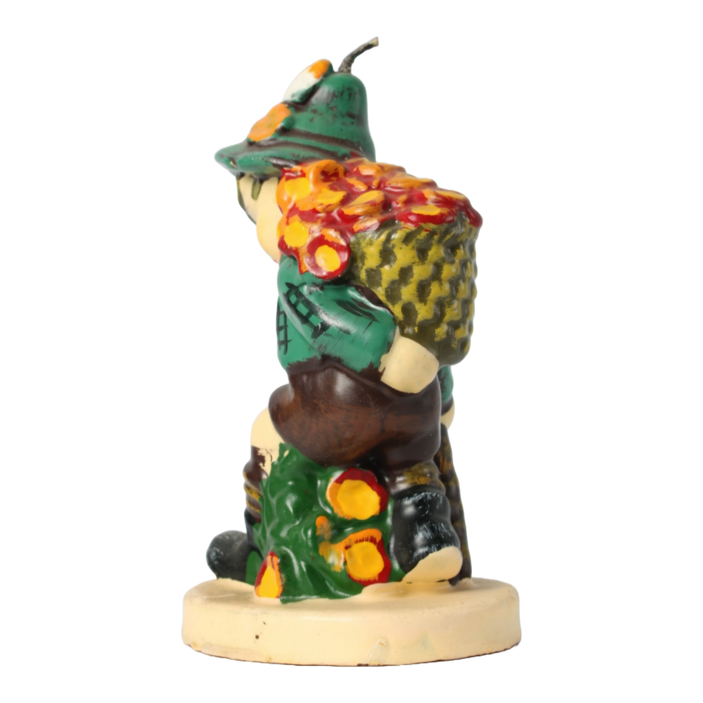 Vintage Hand-Painted Hummel Style Candle Boy in Alpine Costume, 1950s-1970s