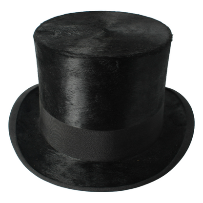 Antique Moleskin Top Hat by Joh. v. d. Sluijs, Utrecht – Early 20th Century