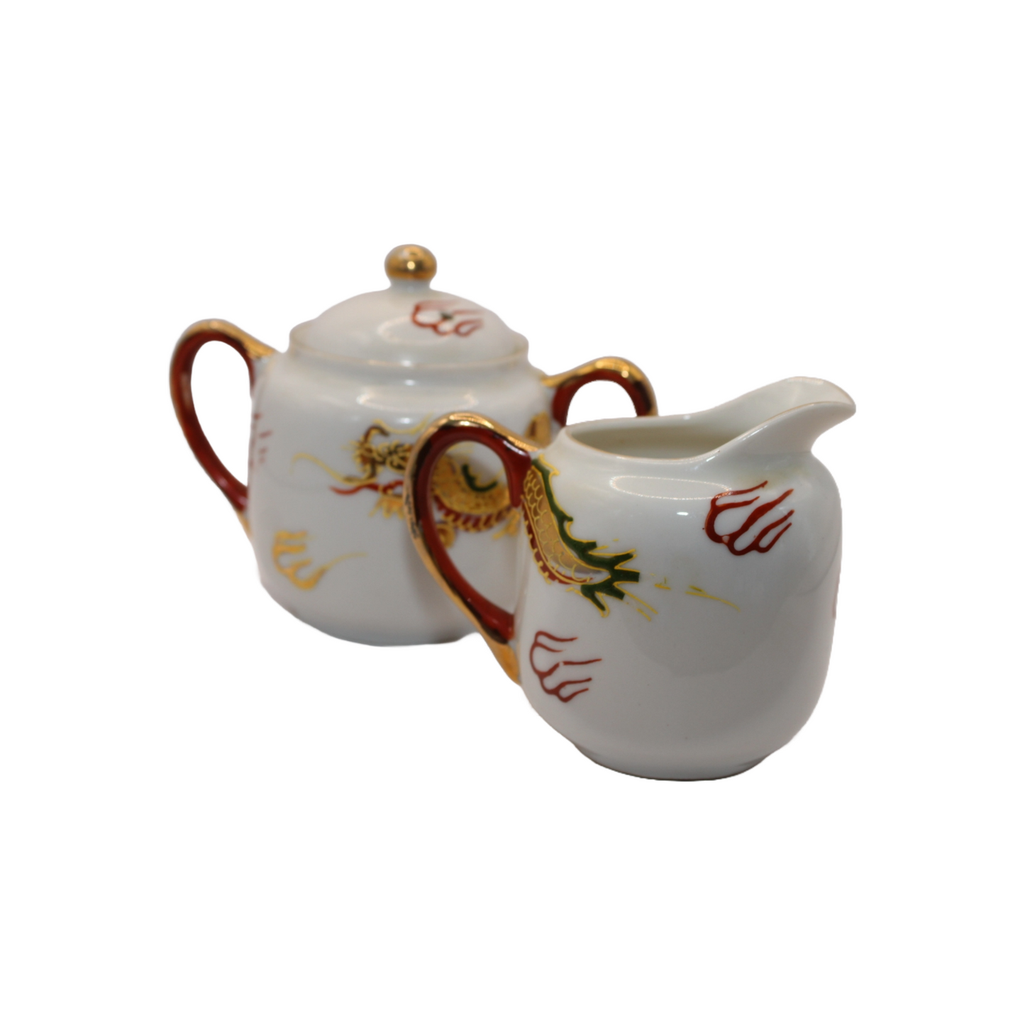 Exquisite Japanese Sugar Bowl and Milk Jug Set - Beautiful Condition