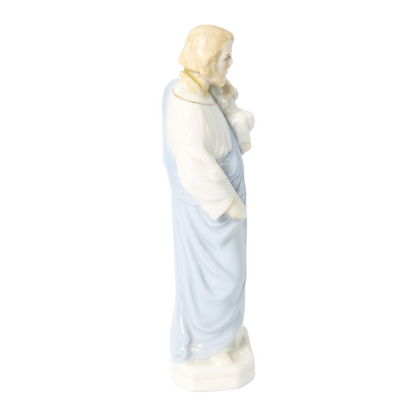 Hand-Painted Porcelain Saint Joseph Statue with Child Jesus - Dated 2006