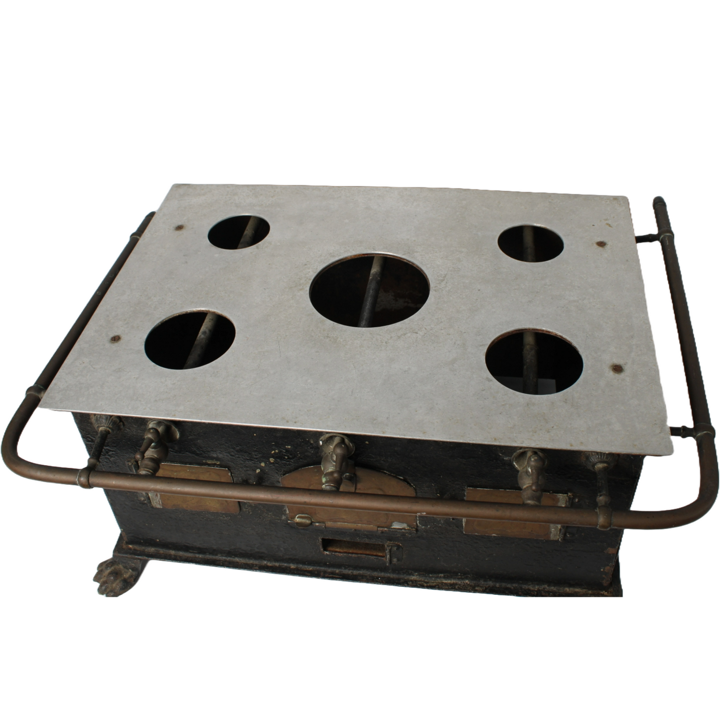Rare Antique Toy Stove with Claw Feet and Pans ca. 1900–1925 | 22 cm / 8.66 inch