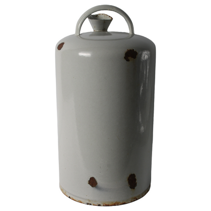 Antique Enamelled 5-Litre Petroleum Can, Industrial Decor, 20th Century
