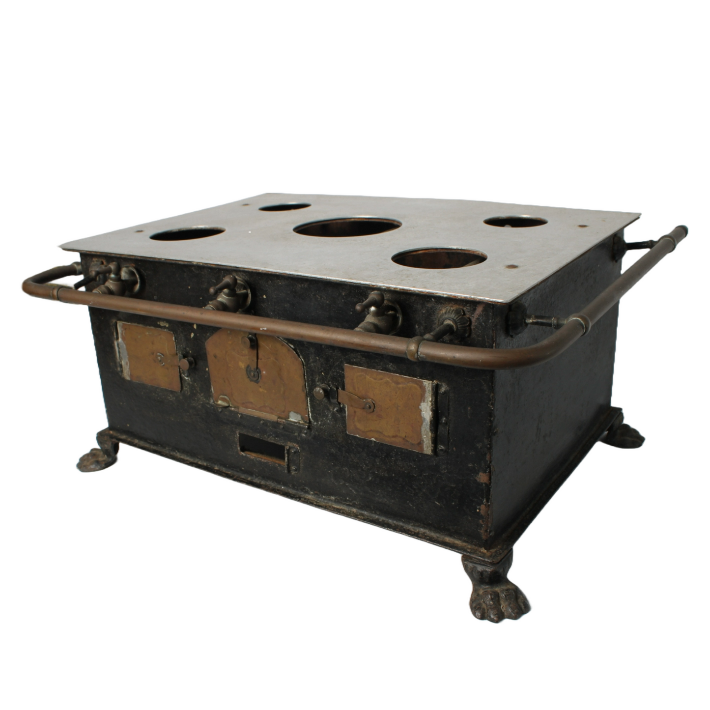 Rare Antique Toy Stove with Claw Feet and Pans ca. 1900–1925 | 22 cm / 8.66 inch