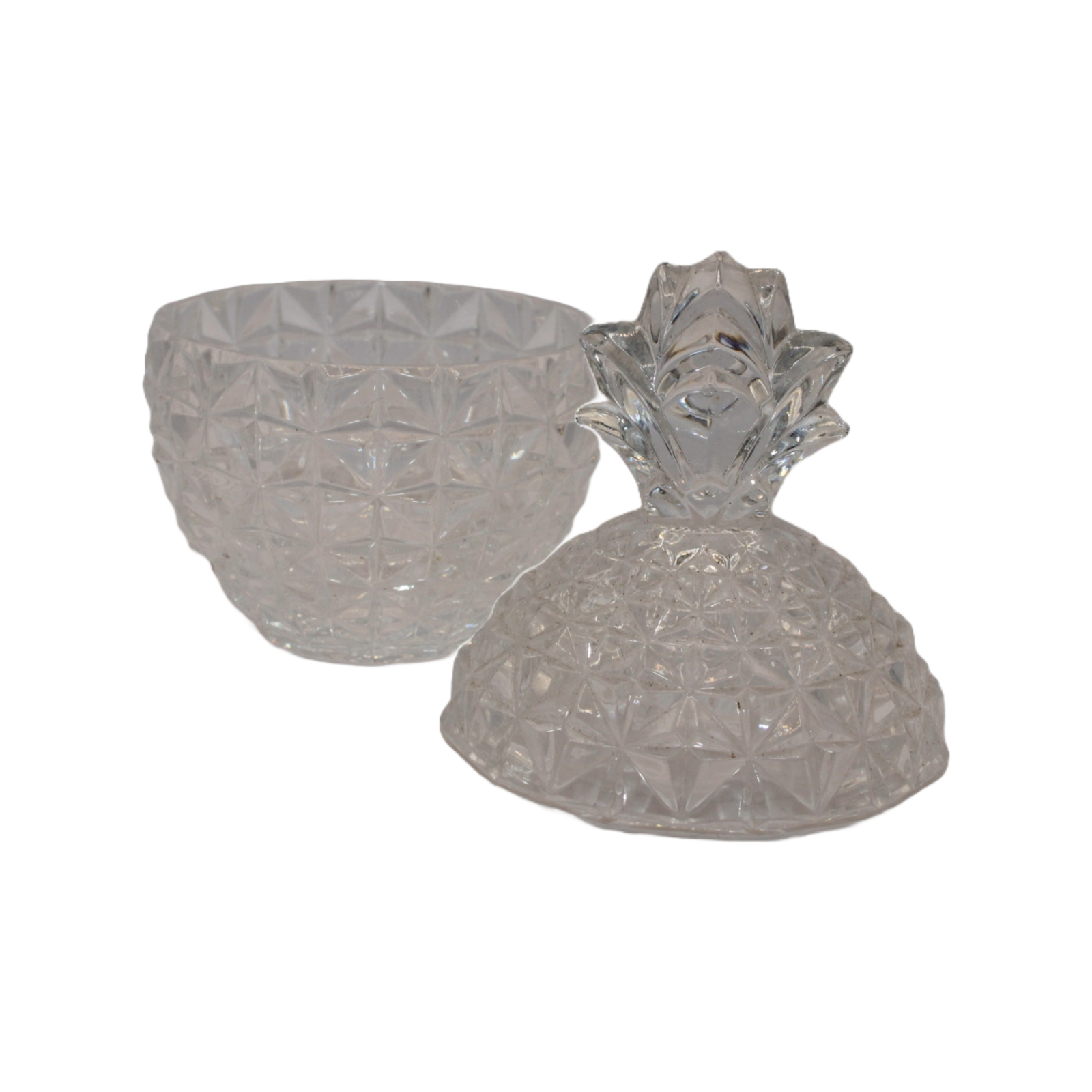 Elegant Crystal Pineapple-Shaped Bonbonnière - Vintage Stylish Candy Dish
