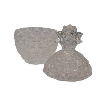 Elegant Crystal Pineapple-Shaped Bonbonnière - Vintage Stylish Candy Dish