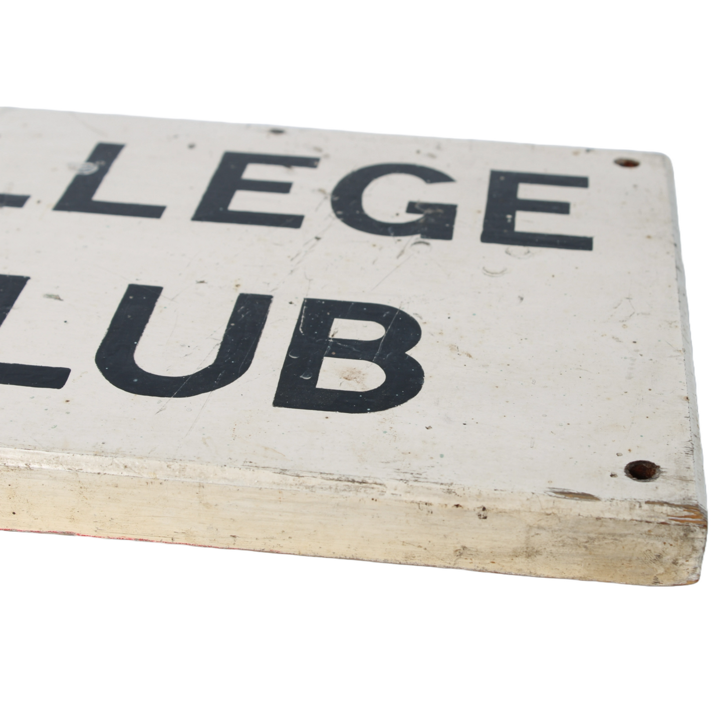 Vintage Wooden Sign King’s College Social Club | Original British School Sign