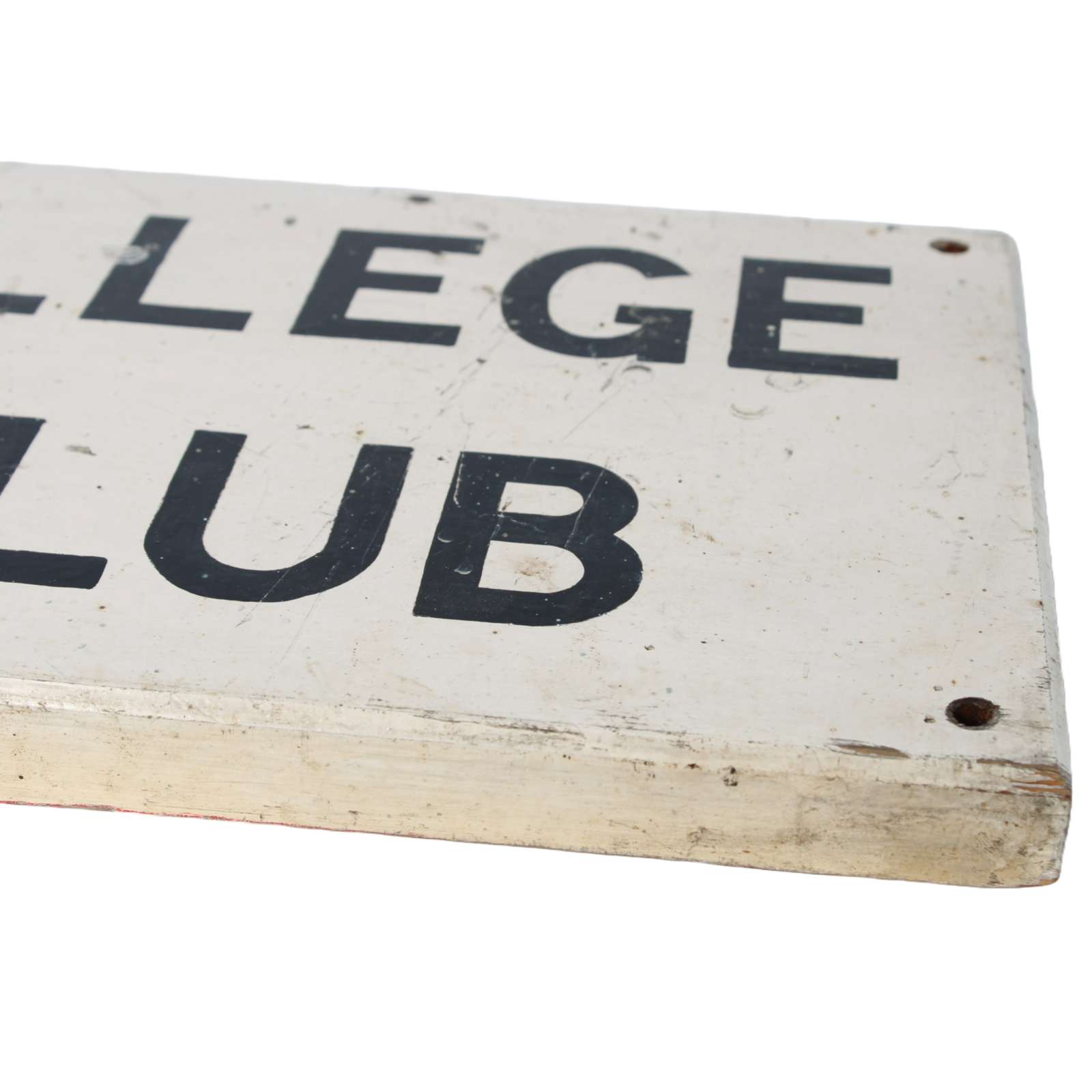Vintage Wooden Sign King’s College Social Club | Original British School Sign
