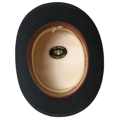 Antique Moleskin Top Hat with Original Storage Case & Detachable Cuffs