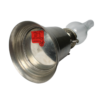 Vintage Tin Oil Lamp with Glass Chimney by De Boutsport, Circa 1974