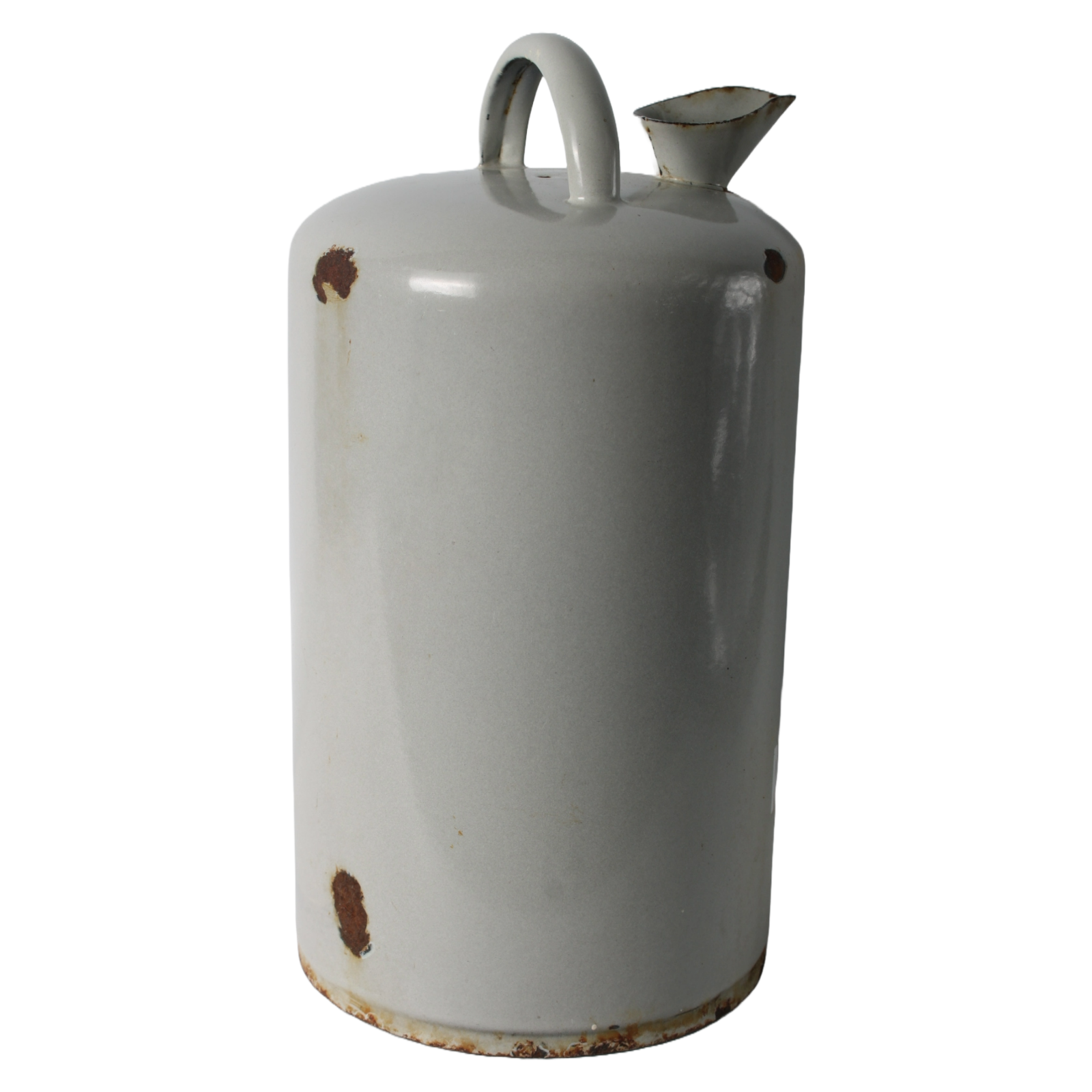 Antique Enamelled 5-Litre Petroleum Can, Industrial Decor, 20th Century