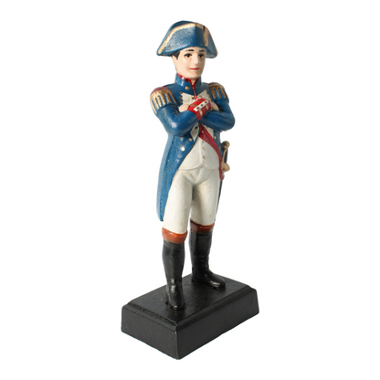 Cast Iron Napoleon Bonaparte Statue, Detailed French Historical Figure, 28 cm