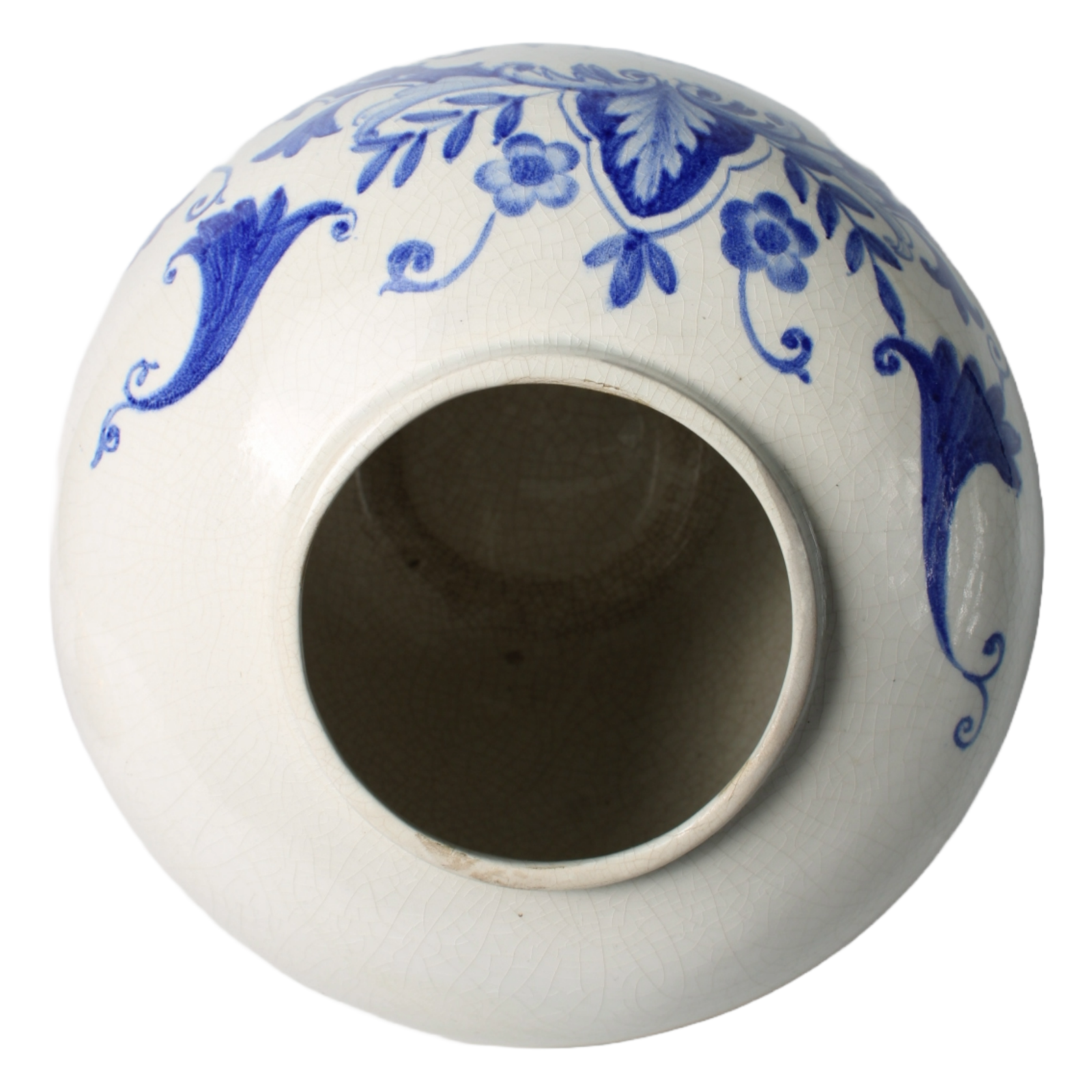 Large Delft Blue Tobacco Jar with Lid | Hand-painted VARINAS inscription |
