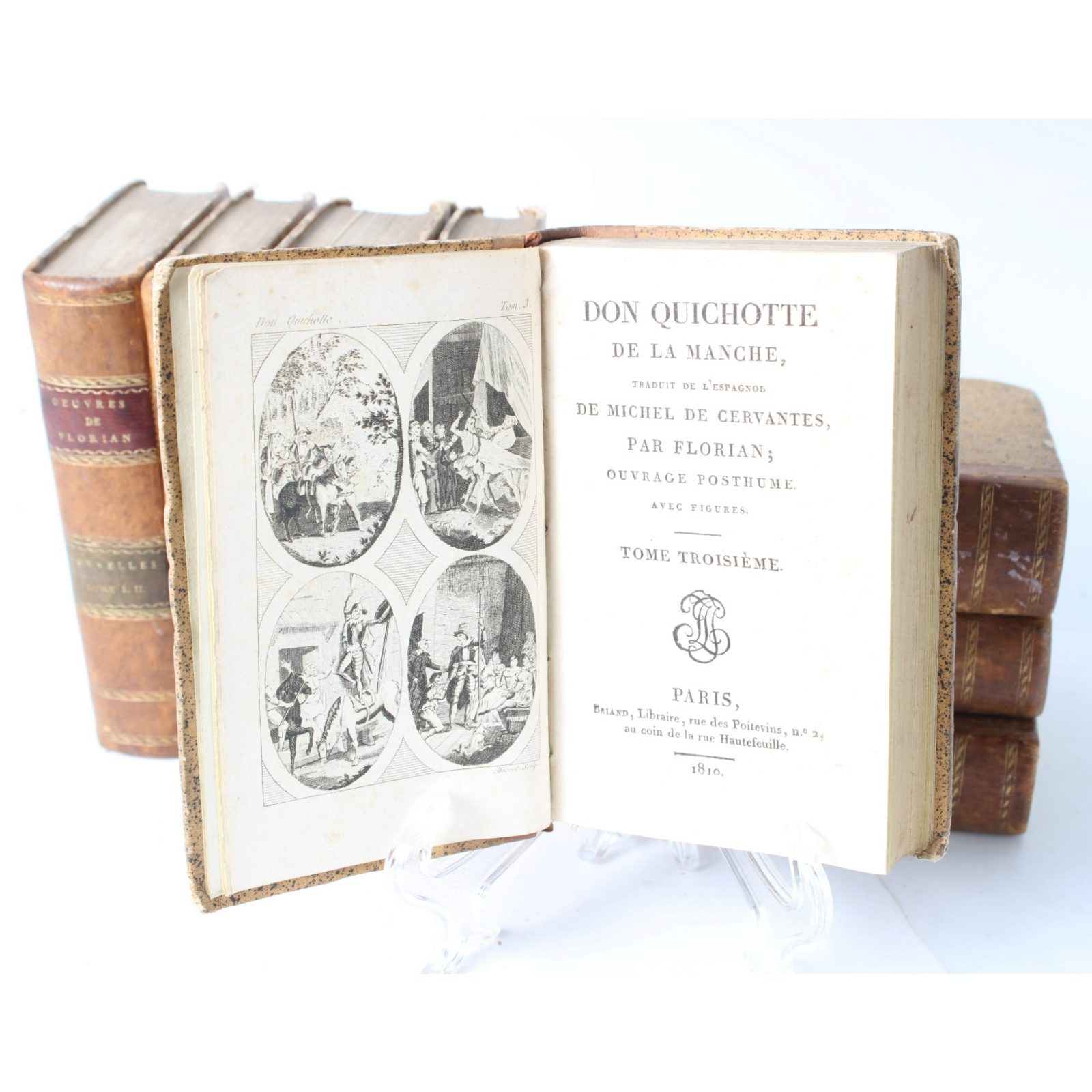Complete Set of 8 Antique Books by Jean-Pierre Claris de Florian (1810-1816)
