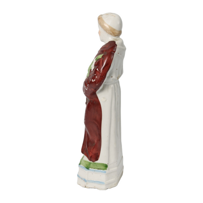 Vintage Ceramic Saint Anthony of Padua Statue with Christ Child - Dated 1995