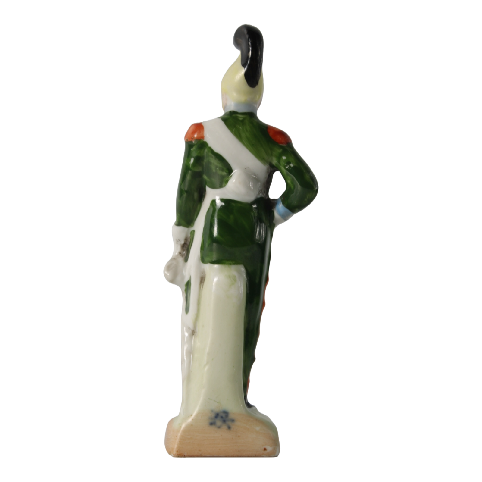 Hand-Painted Porcelain Figurine of Napoleonic Officer, 1920-1940, Kister Scheibe