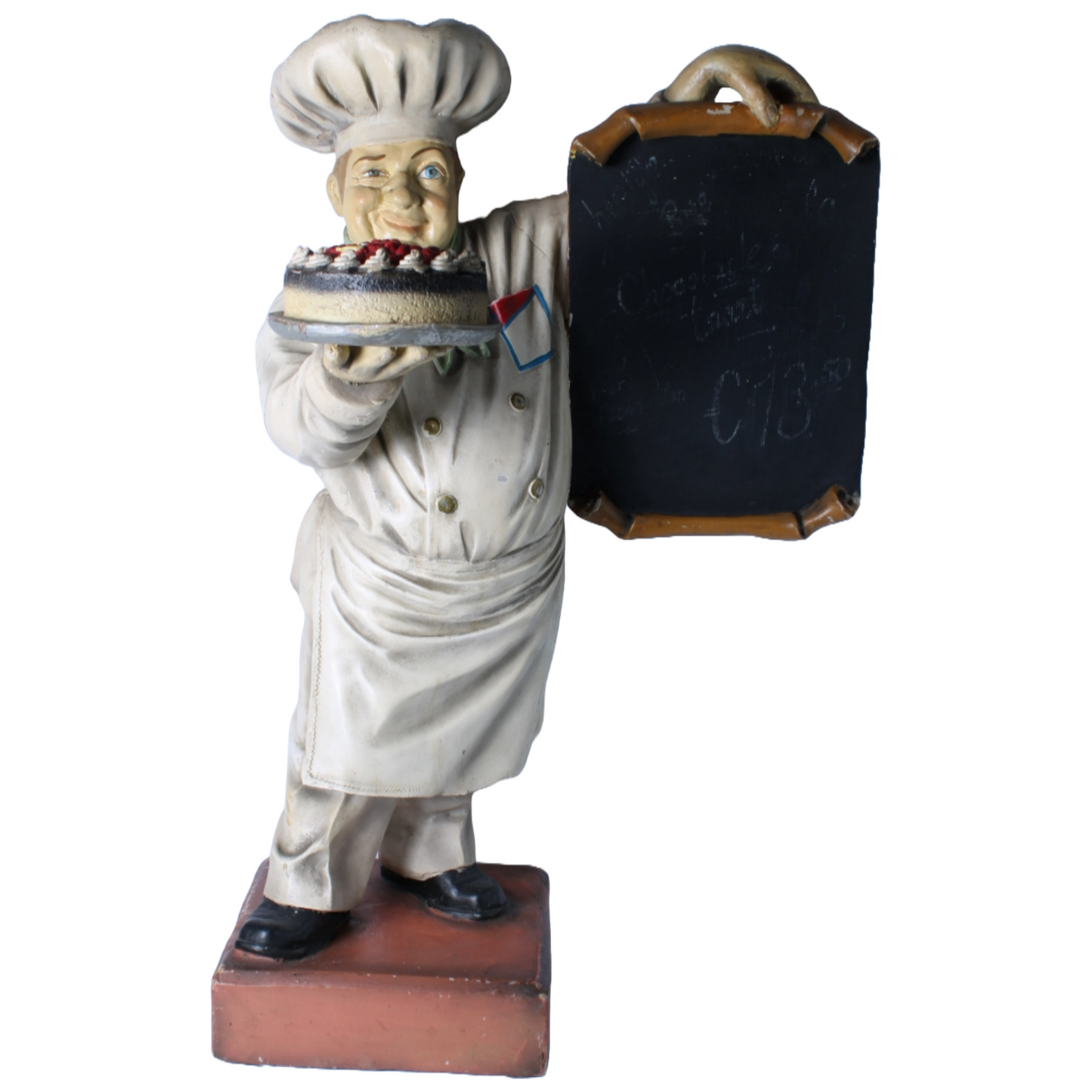 Vintage Advertisement Board / Statue of a Baker and/or Chef from the 1950s