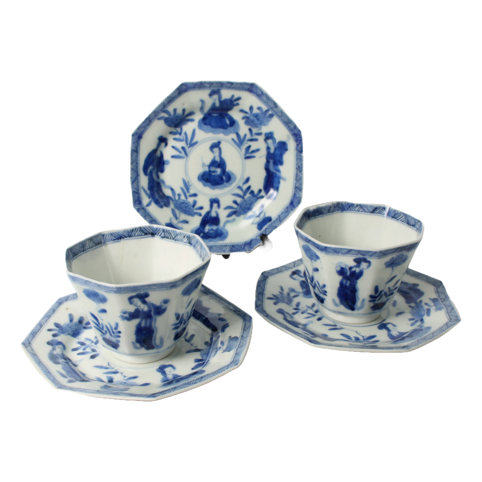 Antique Chinese Porcelain Tea Set | 19th Century Qing Dynasty | Blue & White
