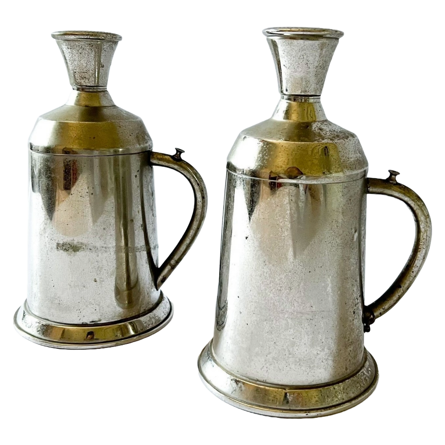 Set of 2 Vintage Talcum Powder Jars - Barbería 26 cm - Metal Jars