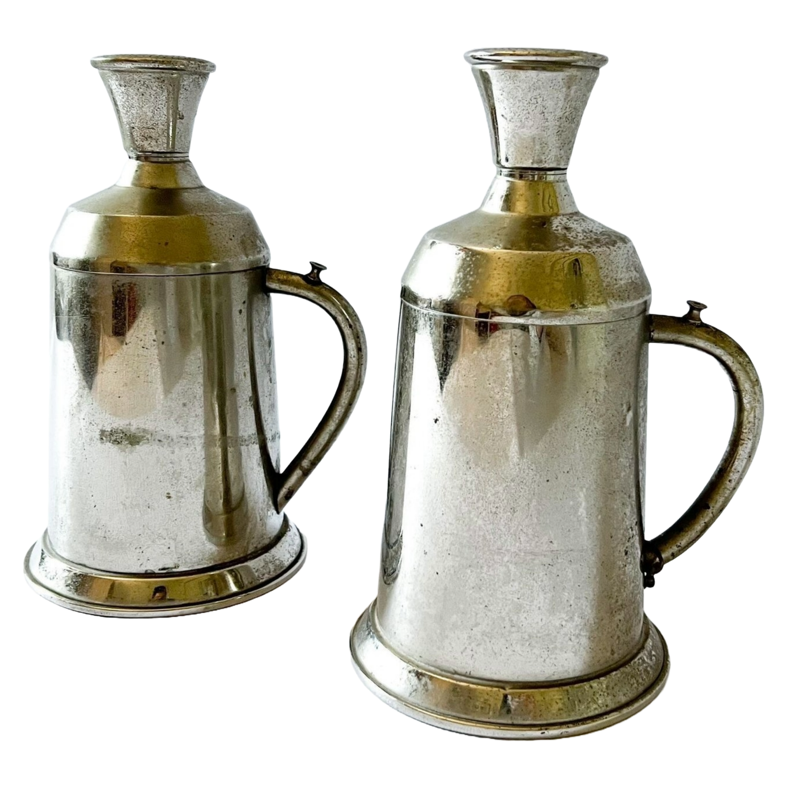 Set of 2 Vintage Talcum Powder Jars - Barbería 26 cm - Metal Jars