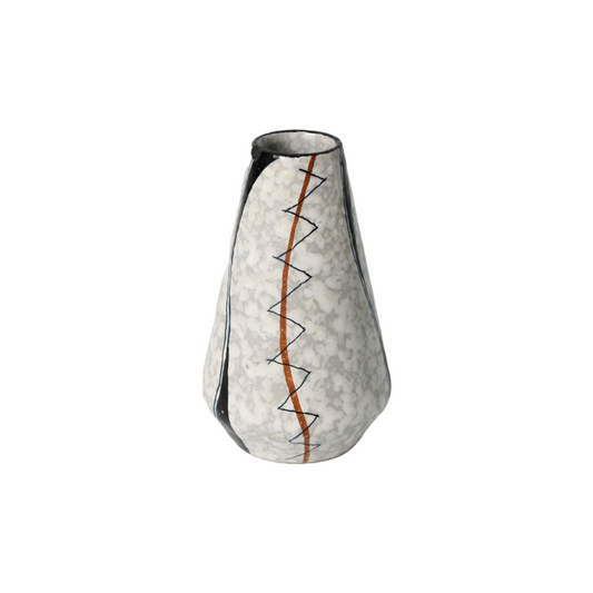 Unique Hand-Painted Ceramic Vase - Abstract Art Style, Late 20th Century