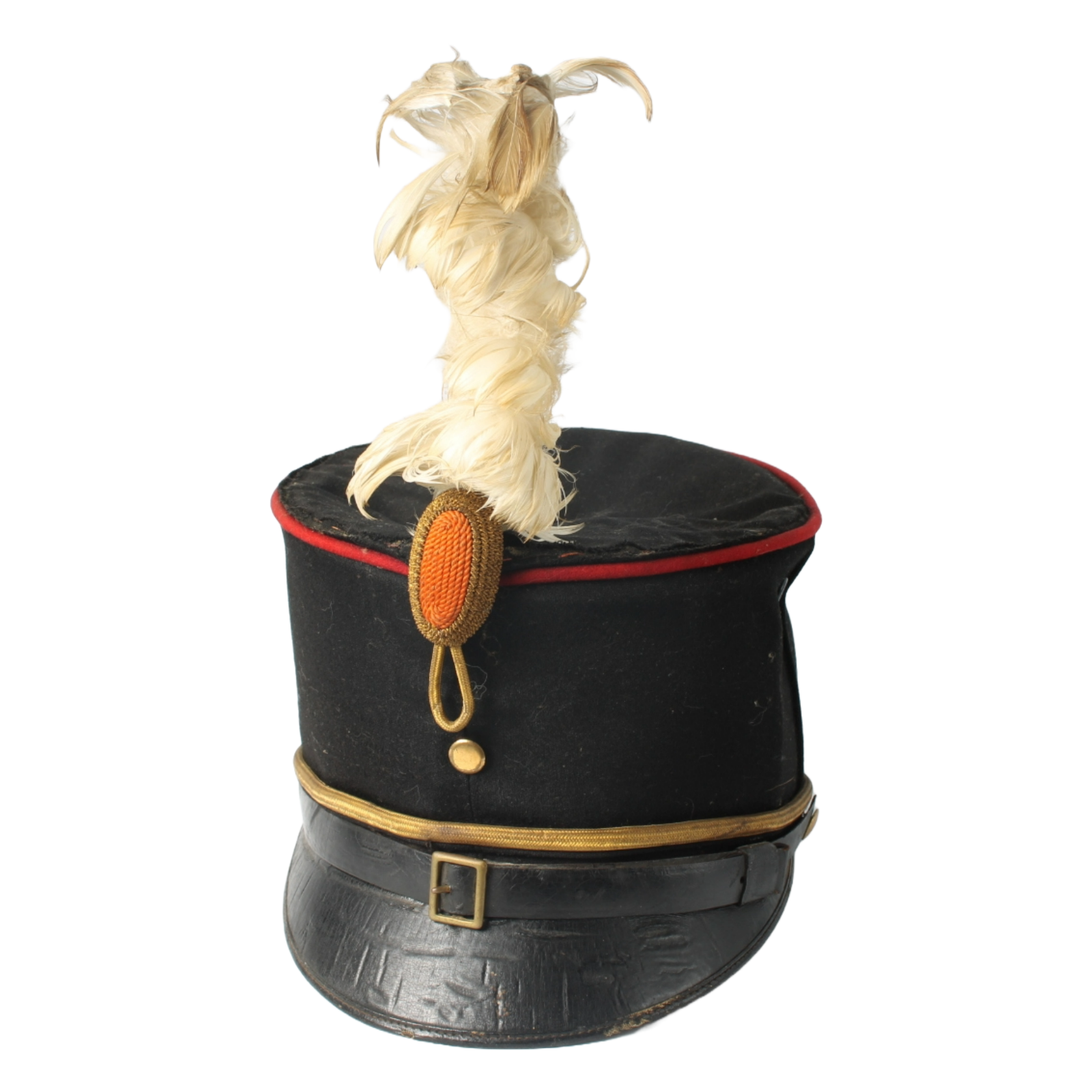 Antique KNIL Kepi with White Plume, Dutch Colonial Army, 1900-1940, Rare Collect