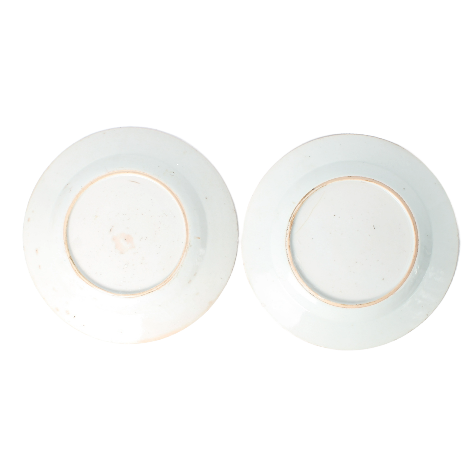 Pair of 18th Century Chinese Export Porcelain Plates with ‘Cheng Lung’ Mark