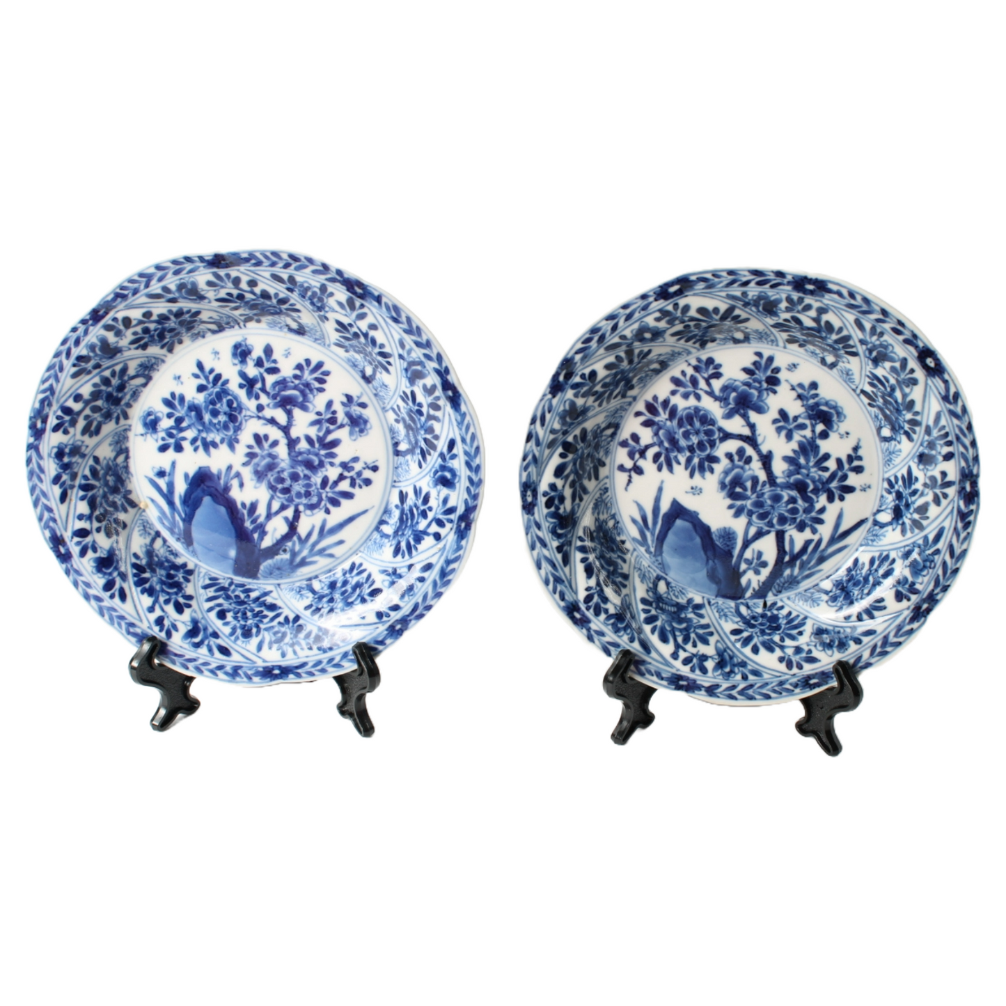 Rare Chinese Blue and White Porcelain Bowls | Kangxi & Qing Dynasty | Antique
