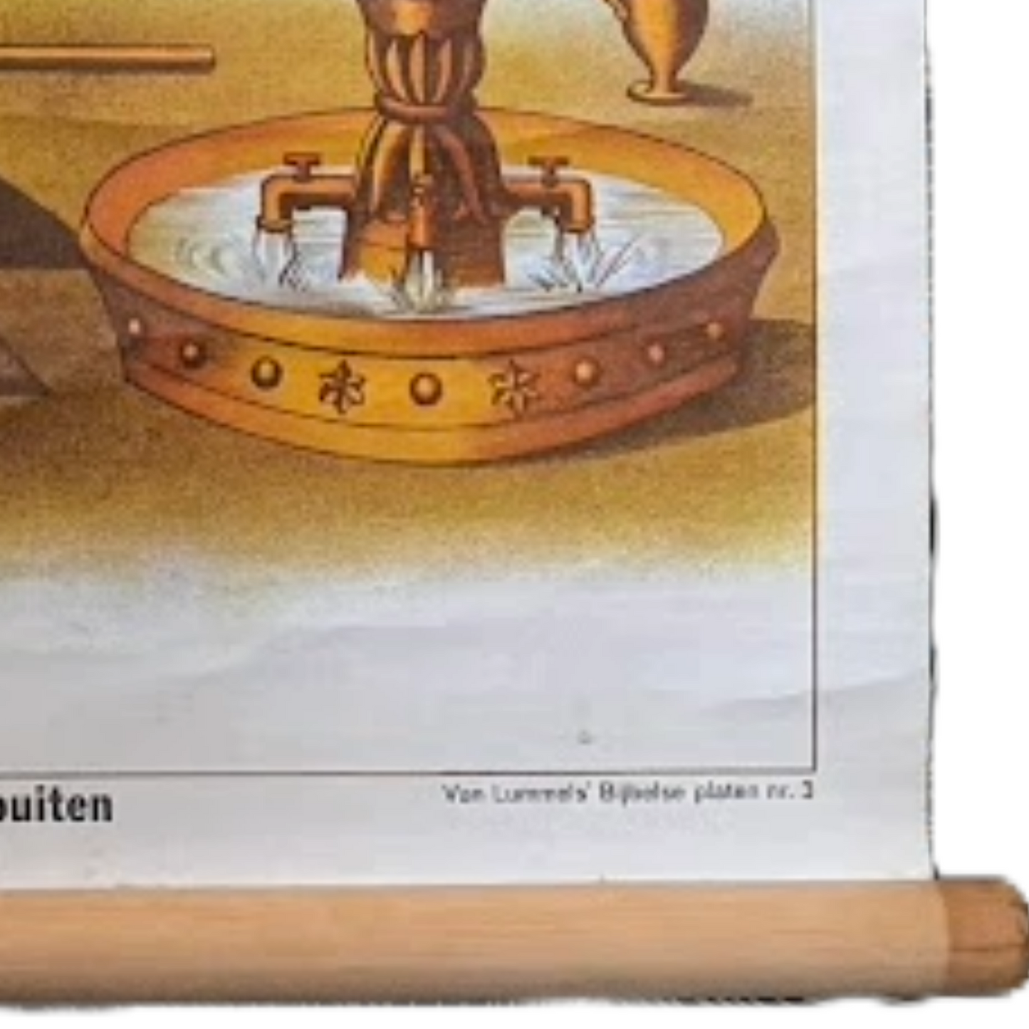 Antique Dutch Bible School Chart “The Tabernacle from Outside”