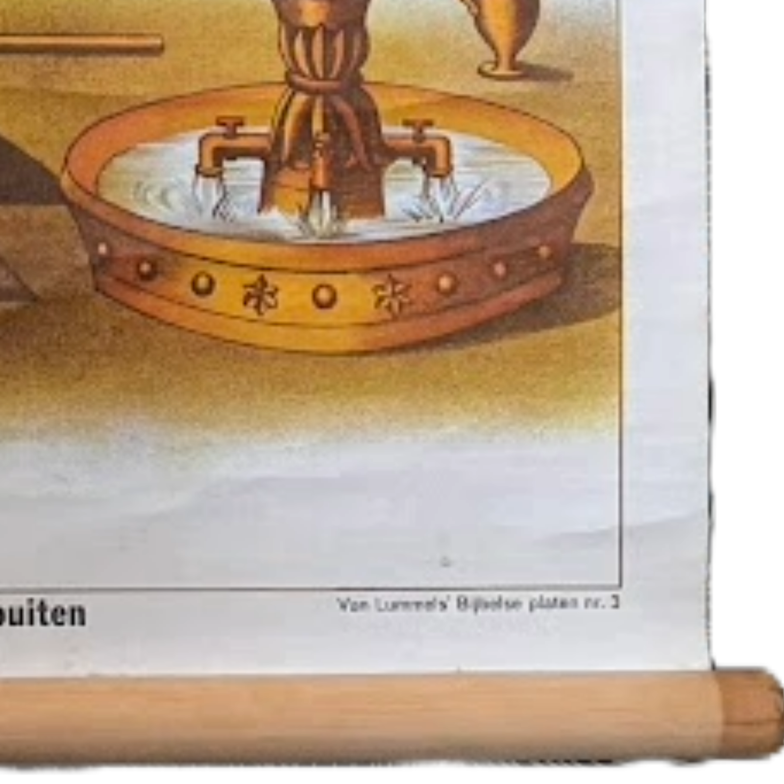 Antique Dutch Bible School Chart “The Tabernacle from Outside”