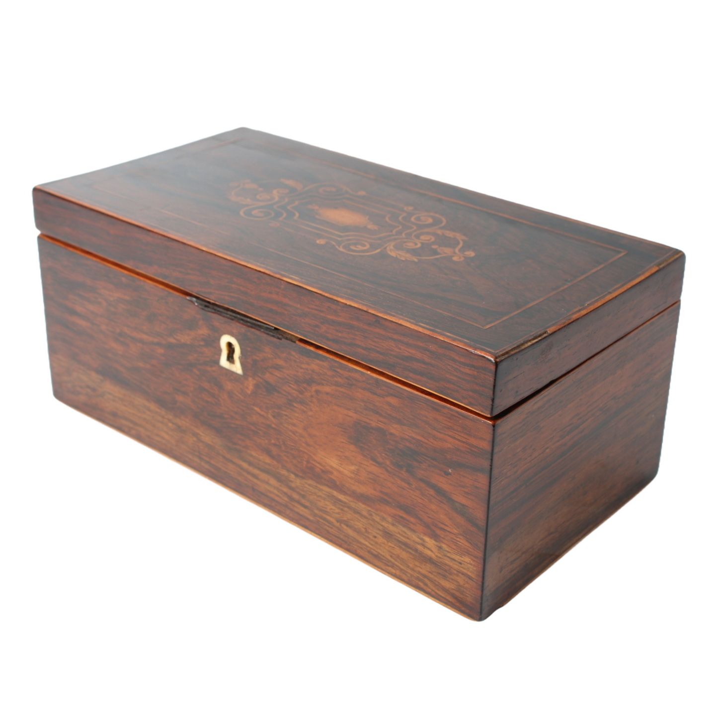Antique Dutch Tobacco Box – 19th Century – Rosewood with Inlay