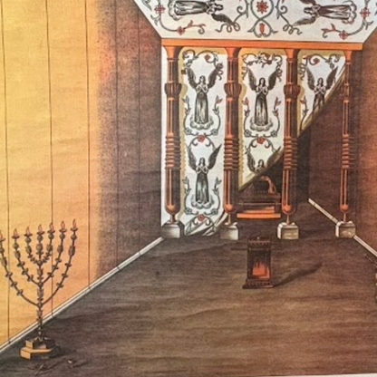 Antique Dutch School Chart “The Tabernacle from Within”