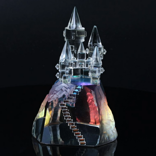 Vintage Crystal Castle by Hadrian Crystal - Timeless Collectible - Unique Glass