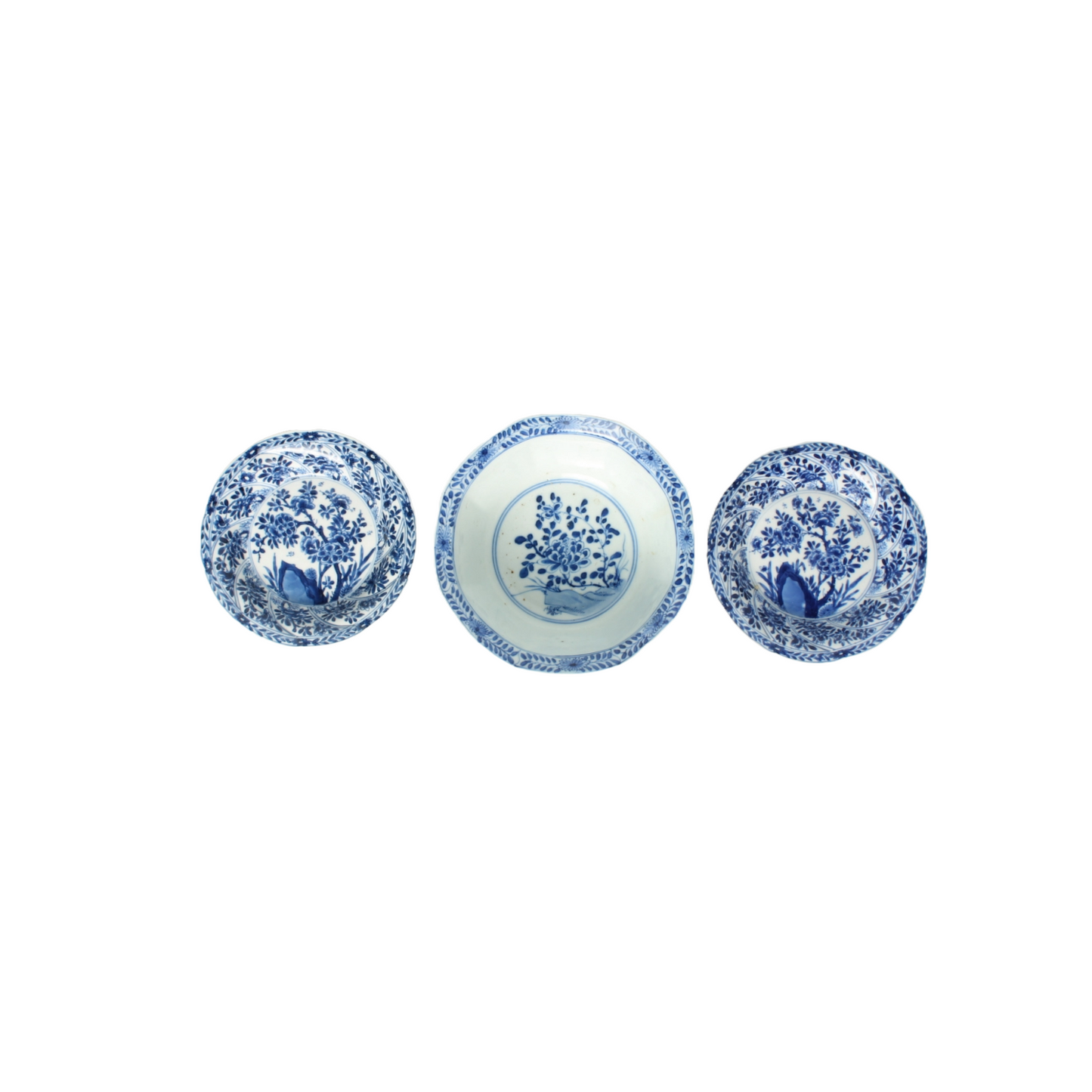 Rare Chinese Blue and White Porcelain Bowls | Kangxi & Qing Dynasty | Antique