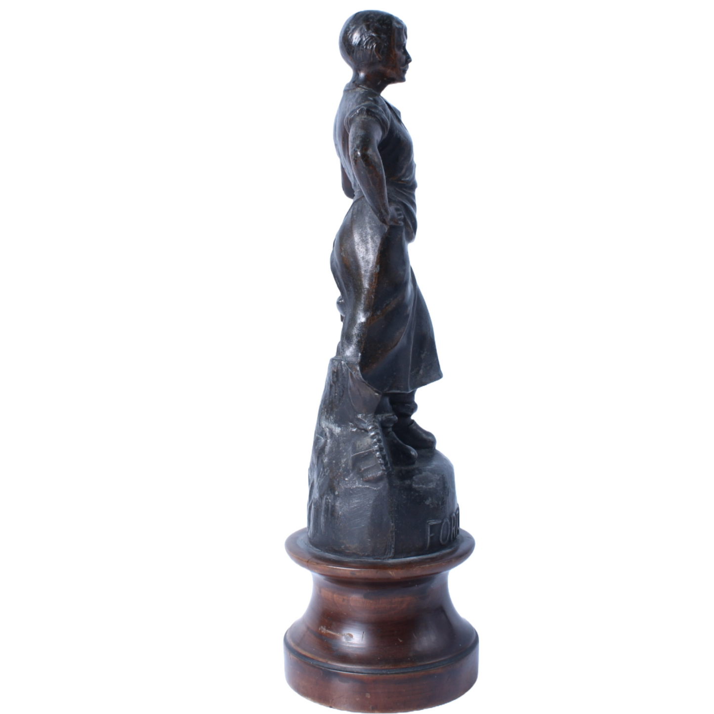 "Le Forgeron" - Antique Bronze Sculpture by French Artistr - The Blacksmid