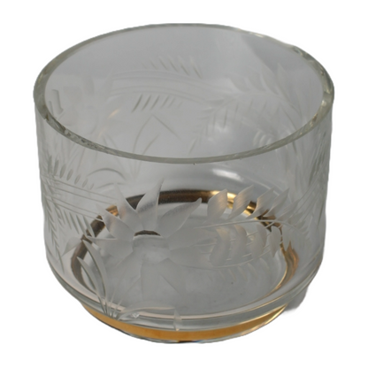 Antique Art Deco Perfume Set | Etched Glass with Gilding | Luxury Vanity