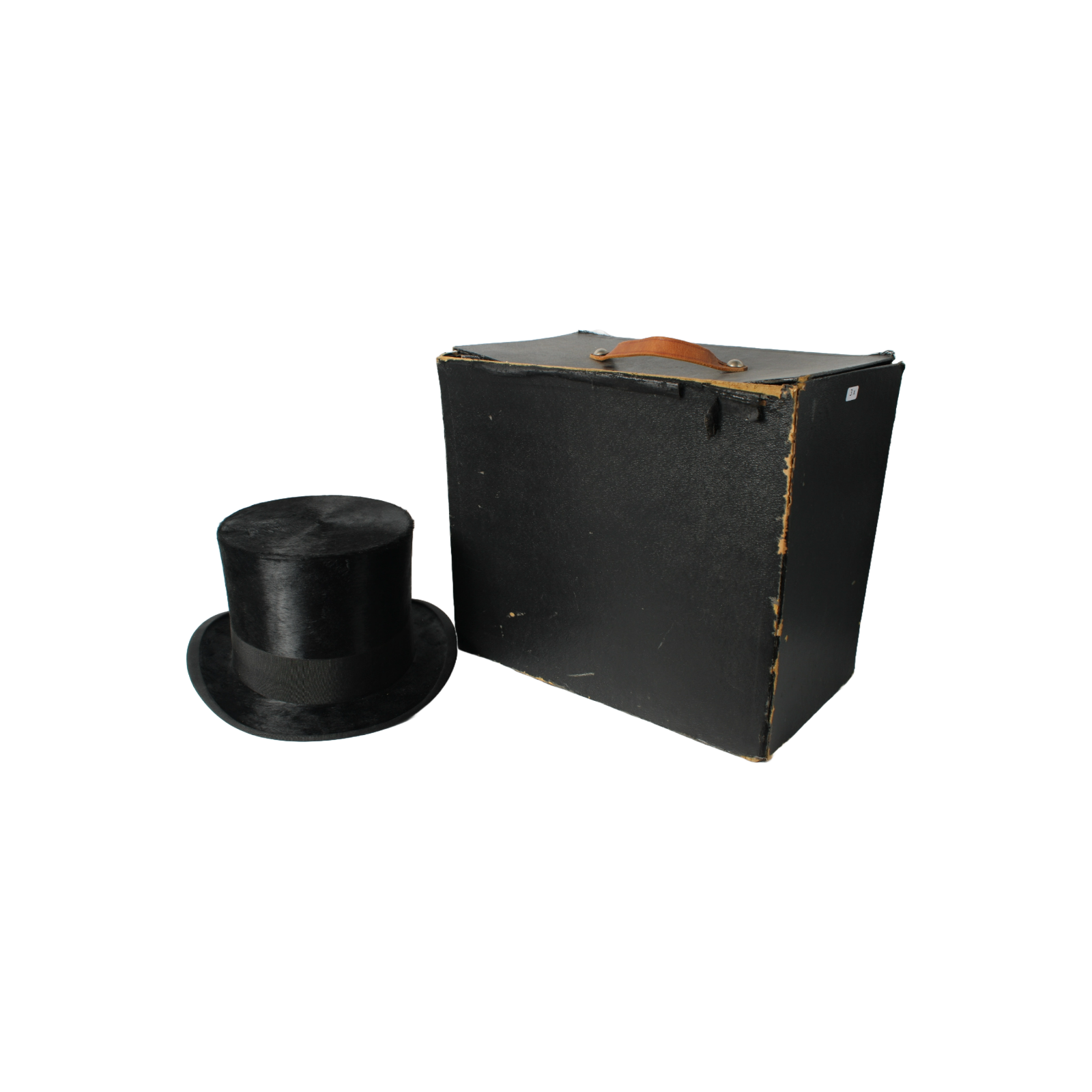Antique Moleskin Top Hat by Joh. v. d. Sluijs, Utrecht – Early 20th Century