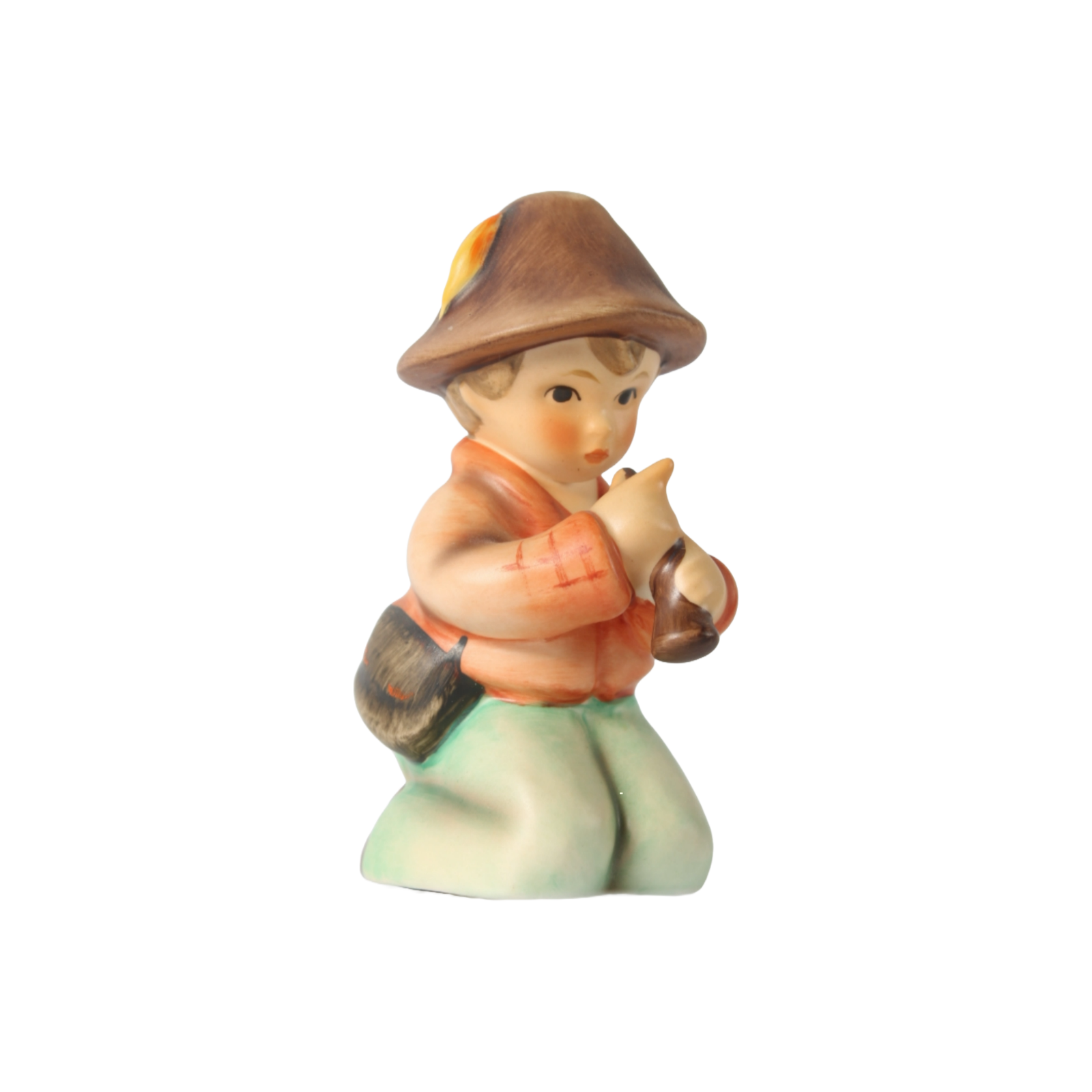 Handmade Hummel Figurine "Little Tooter" by Goebel Germany, TMK-4, 1964-1972