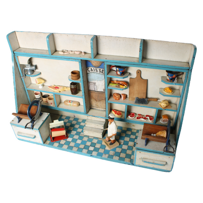 Rare Antique Miniature Butcher Shop from 1920–1950 | Diorama Toy Store