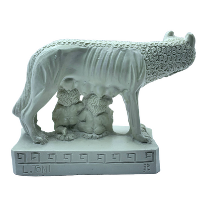 Beautiful Reproduction of the She-Wolf with Remus and Romulus - Vintage Home Dec