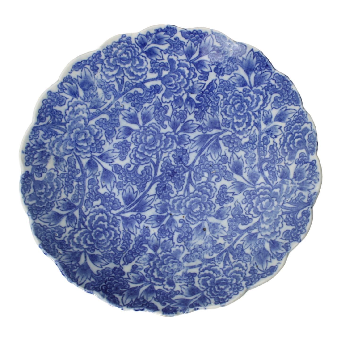 Antique Japanese Blue and White Porcelain Bowl | 19th-Century Arita Style |