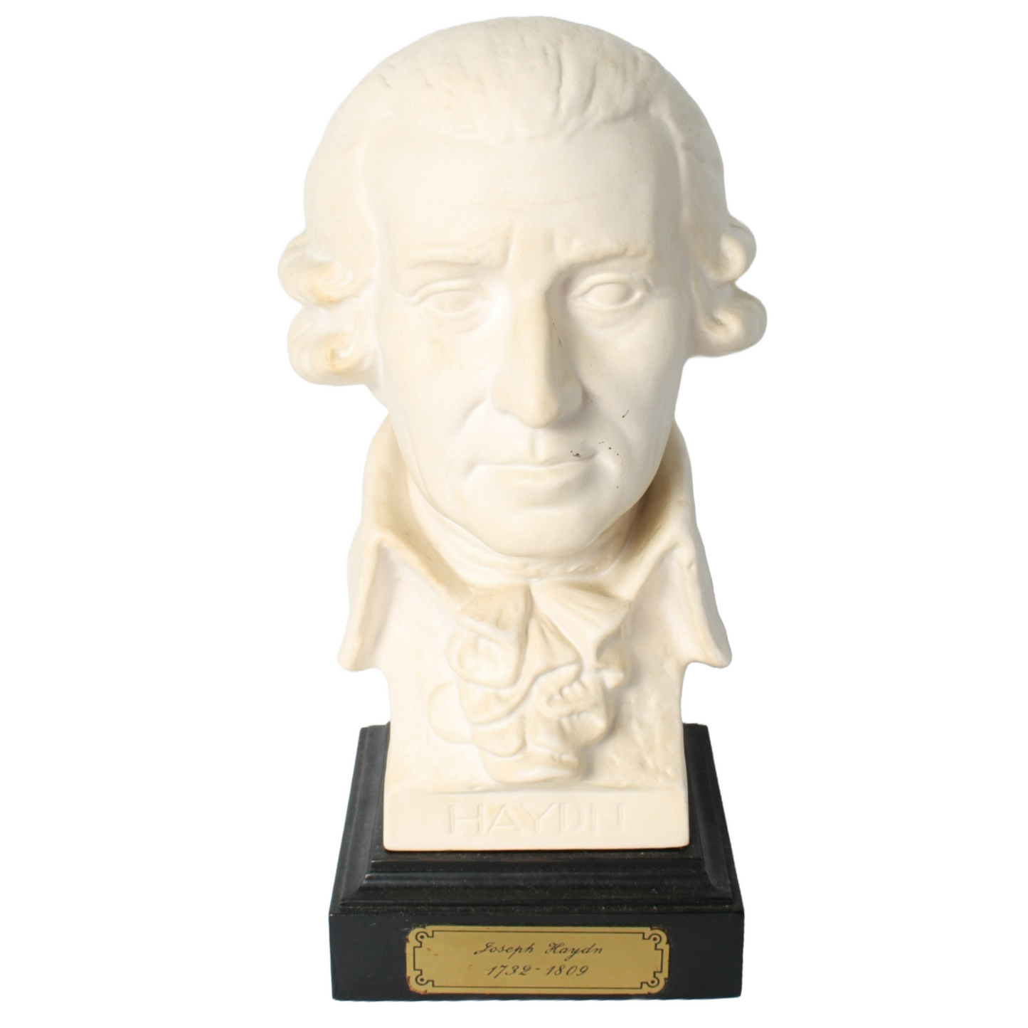 Vintage Goebel Joseph Haydn Bust | Bisque Porcelain Sculpture on Black Base