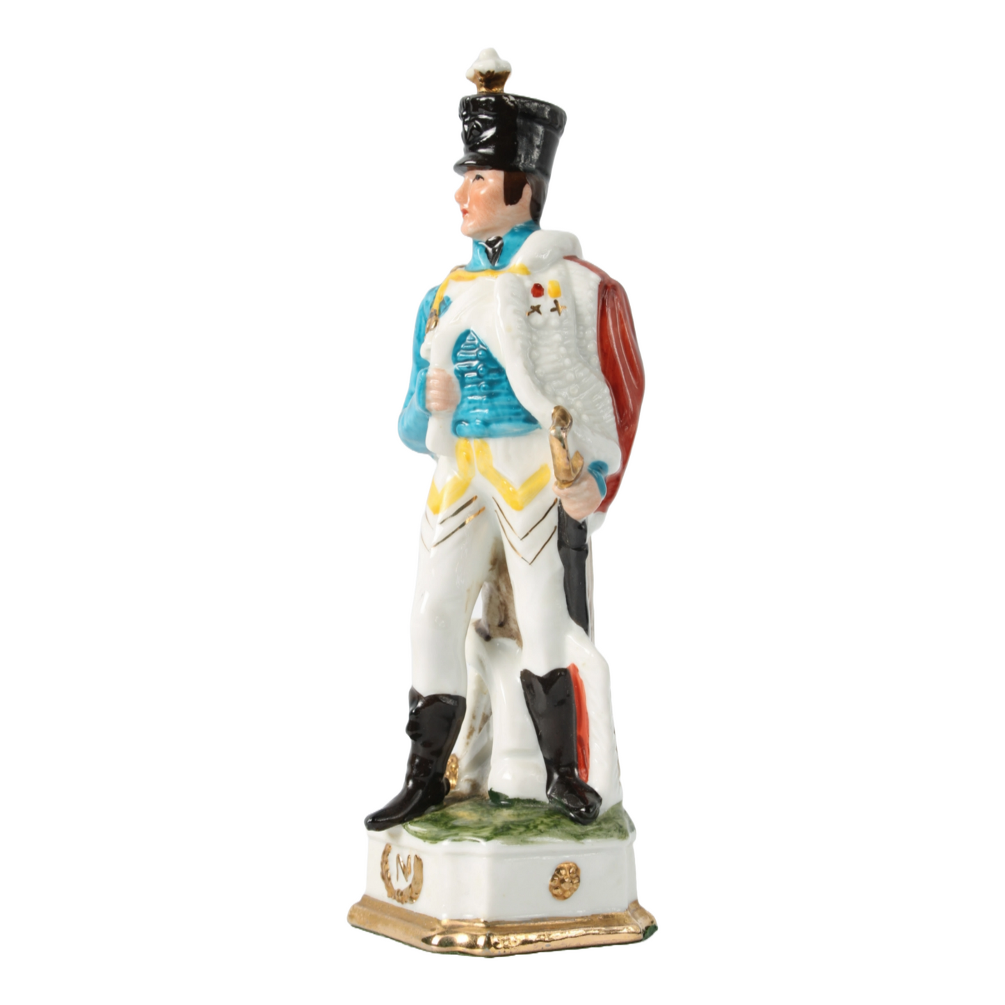 Hand-Painted Porcelain Figurine of Napoleonic Officer, Circa 1920-1940