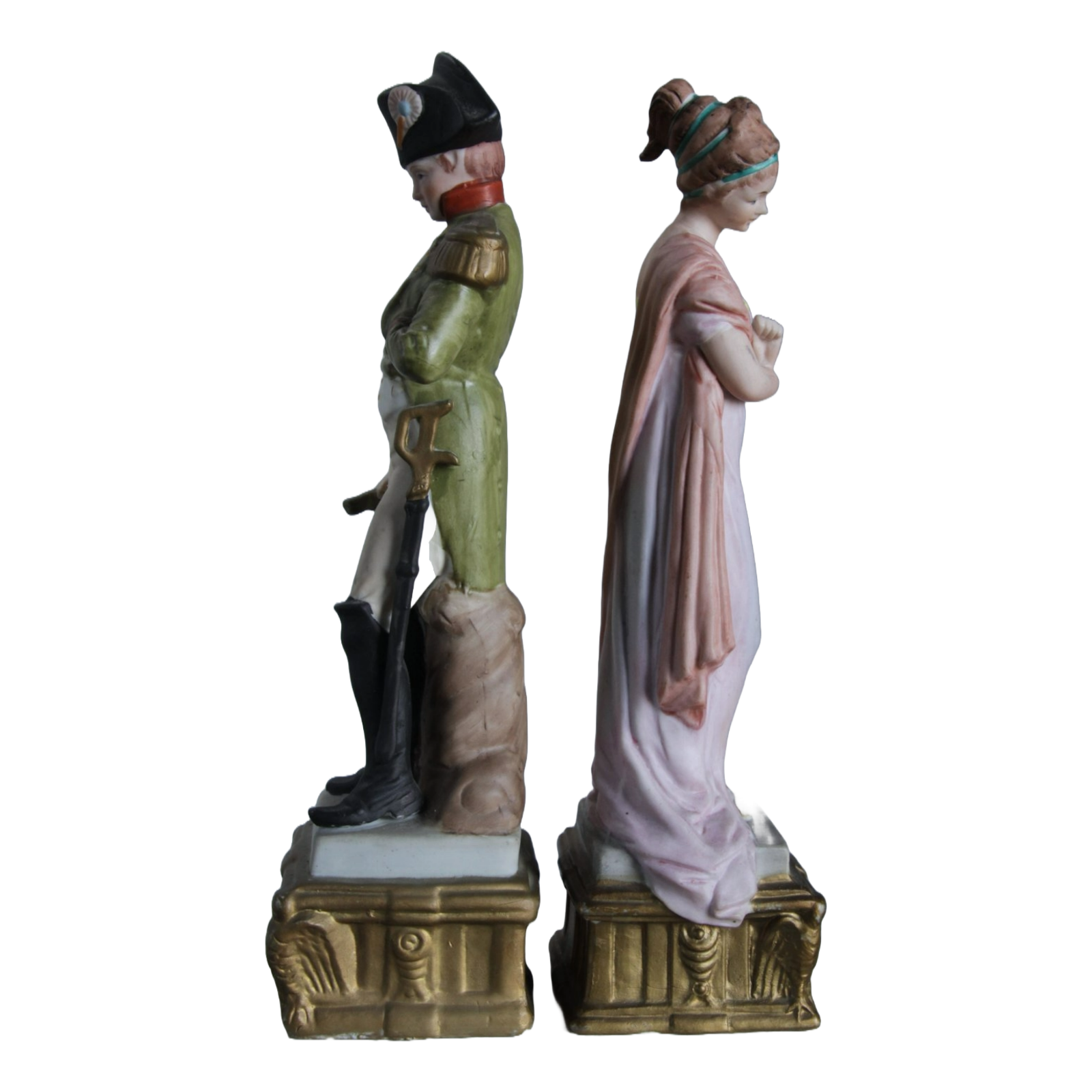 Napoleon I and Joséphine de Beauharnais Figurines, Italy, Ceramic, Circa 1975