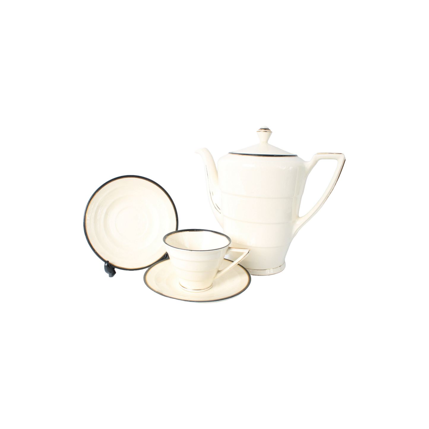 Vintage Mosa Maastricht Plateel Coffee/Tea Set, 11 Cups, 11 Saucers, 1930
