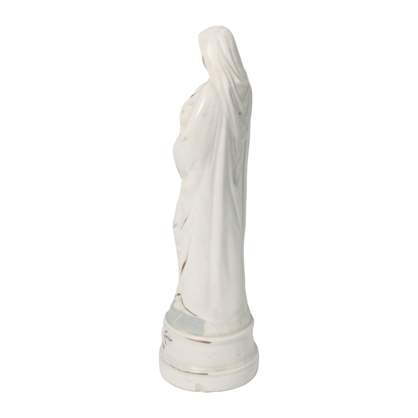 Porcelain Virgin Mary with Sacred Heart Figurine - Hand-Painted - 1990
