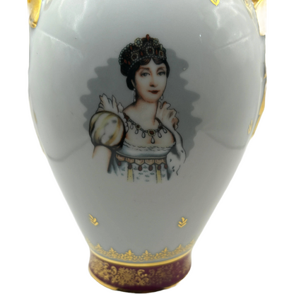 Stunning FD Chauvigny Luxe Porcelain Vase - Napoleon and Josephine - 23.5 cm Tal