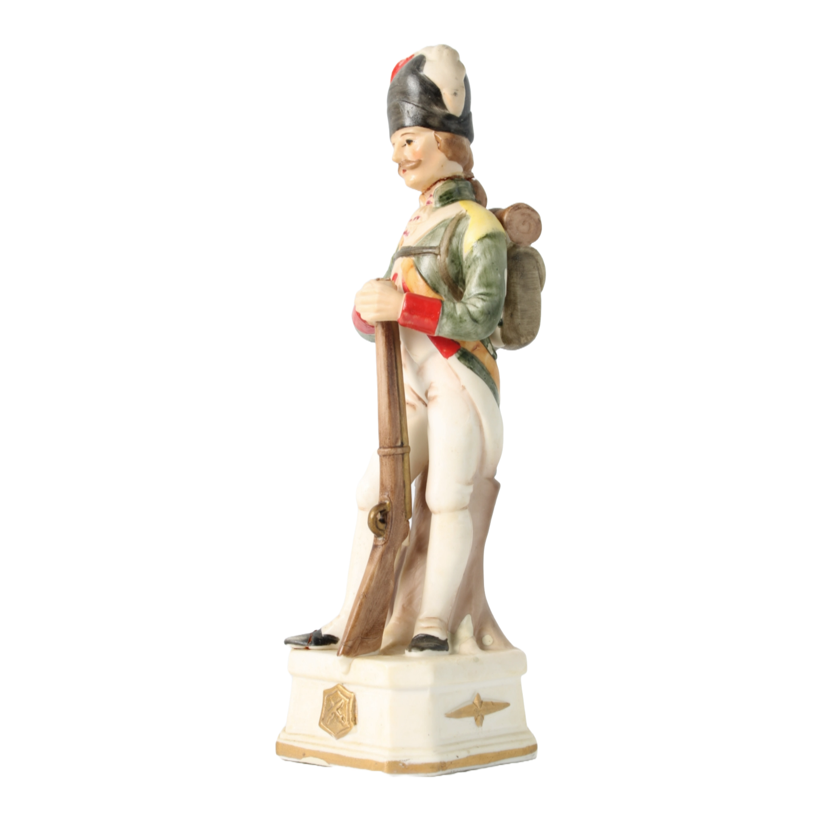 Antique Hand-Painted Porcelain Soldier Figurine, 1880-1900, European Collectible
