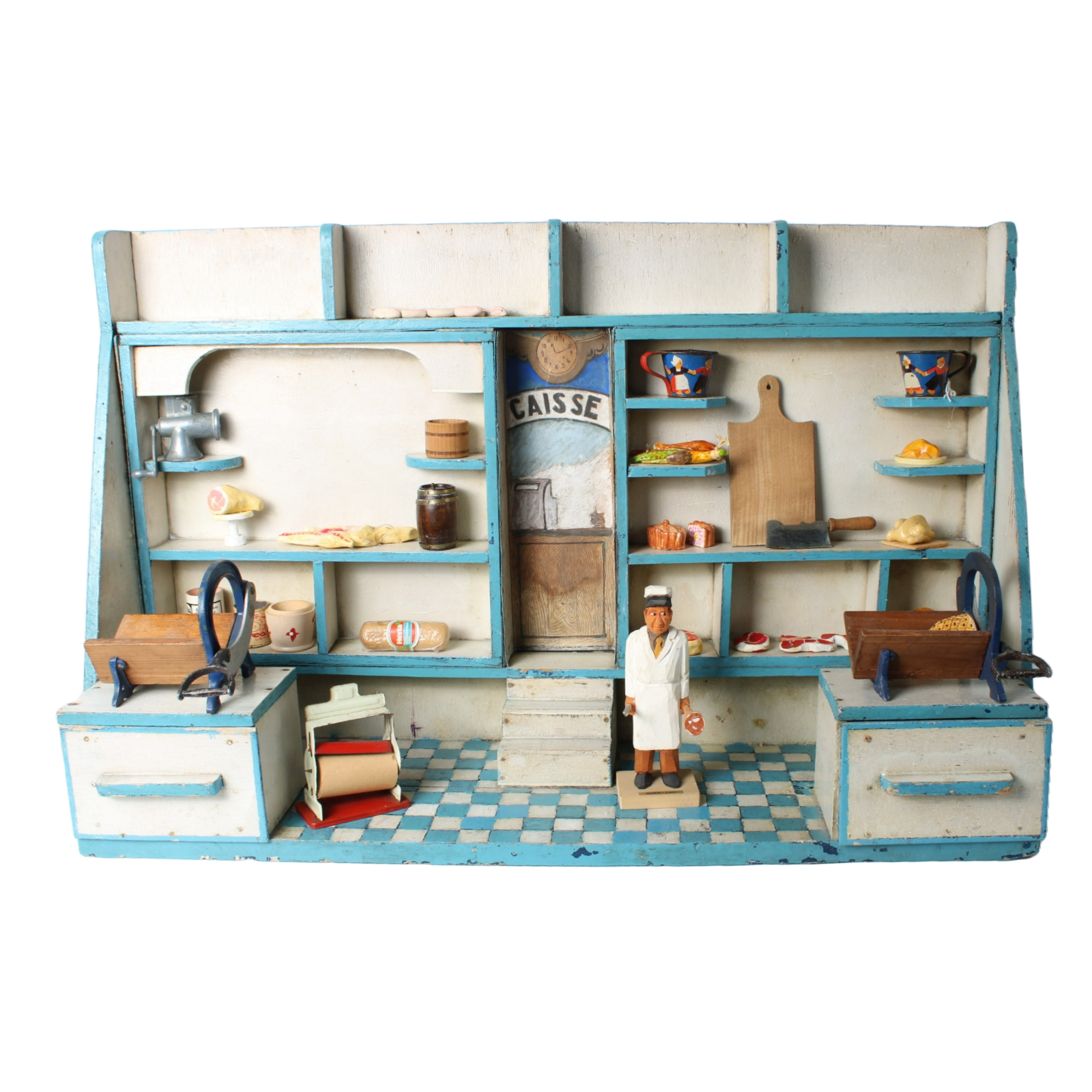 Rare Antique Miniature Butcher Shop from 1920–1950 | Diorama Toy Store