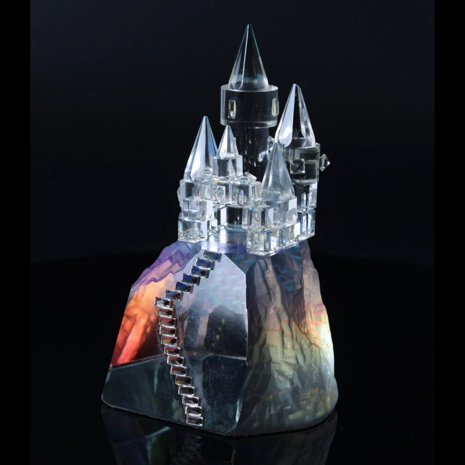 Vintage Crystal Castle by Hadrian Crystal - Timeless Collectible - Unique Glass